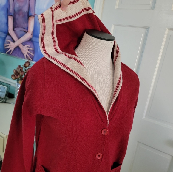 "Ballerina" Wool Sailor Cardigan - Picture 2 of 12